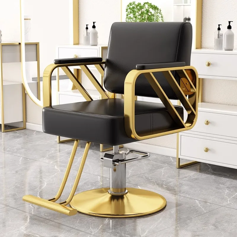 

Hairdresser Barber Chair Swivel Professional Makeup Beauty Working Gold Salon Chair Luxury Cadeira De Manicure Salon Furniture