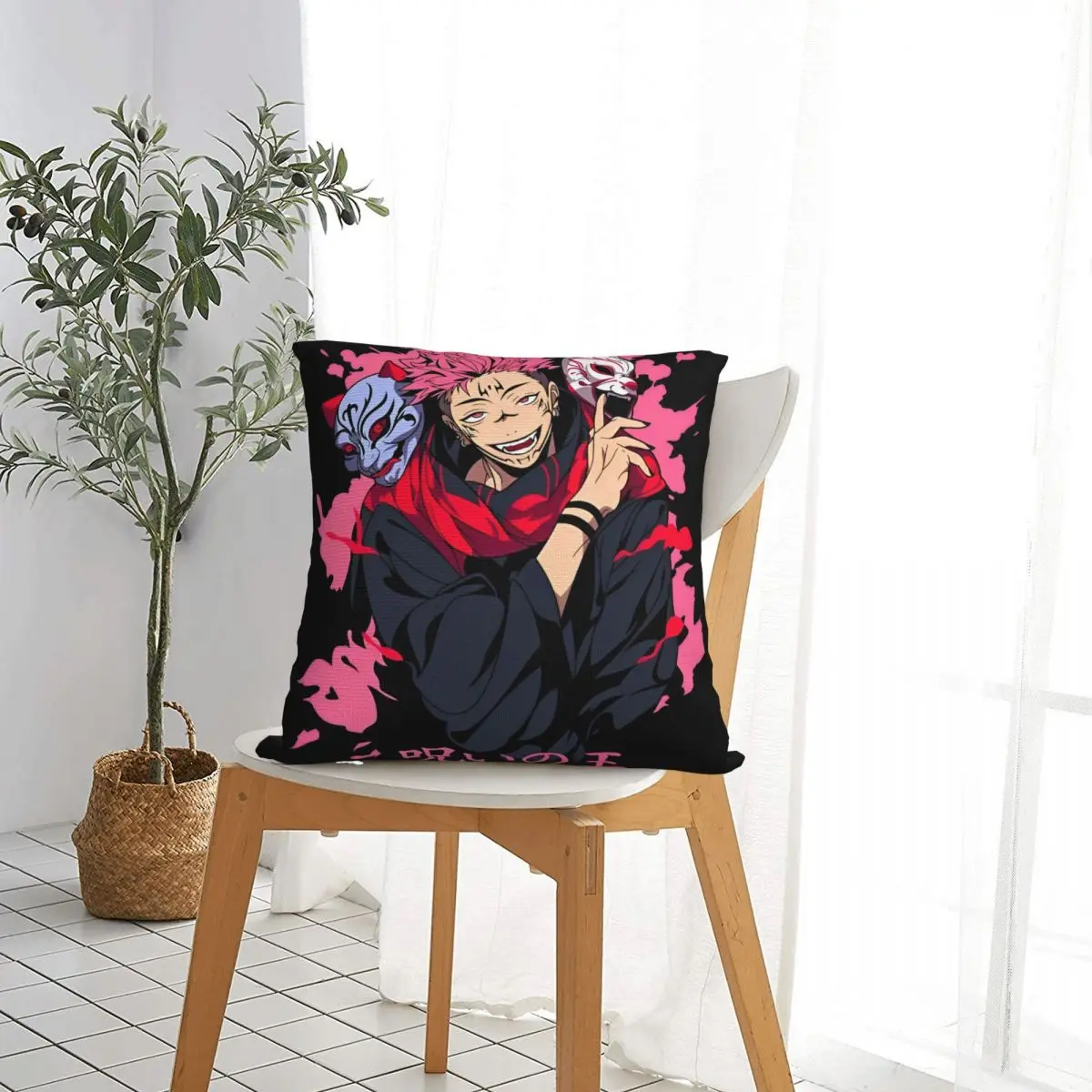 Sukuna Splash Art - Jujutsu Kaisen Pillowcase Polyester Cushion Cover Decor Throw Pillow Case Cover Home Wholesale 40*40cm