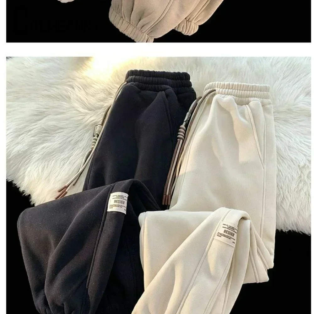 2023 Women Pant Winter  Cashmere Pants Warm Female Casual Pants Harem Pants Lined Fleece Trousers Autumn Sweatpants baggy