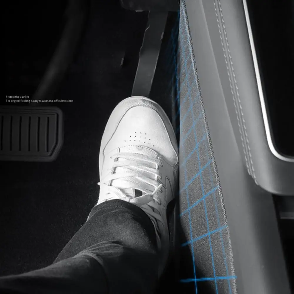 For Tesla Model Y Juniper Center Console Side Anti Kick Mats Model Y 2025 Full Cover Pad Rear Seat Kick Protection Mat TPE Cover image 3