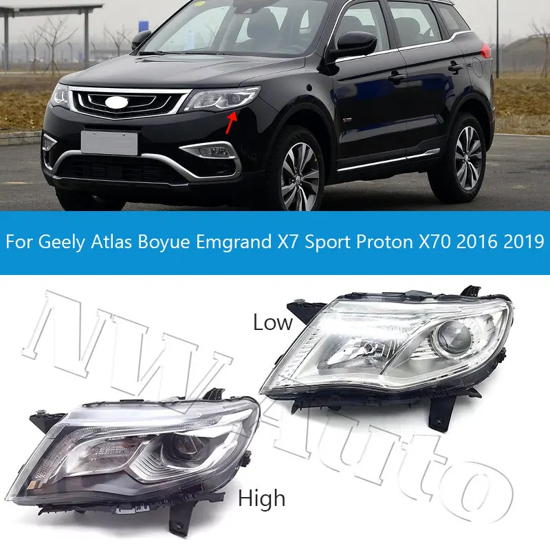 

Head Light Head Lamp For Geely Atlas Boyue Emgrand X7 Sport Proton X70 2016 -2019 Headlight Front Light Assembly