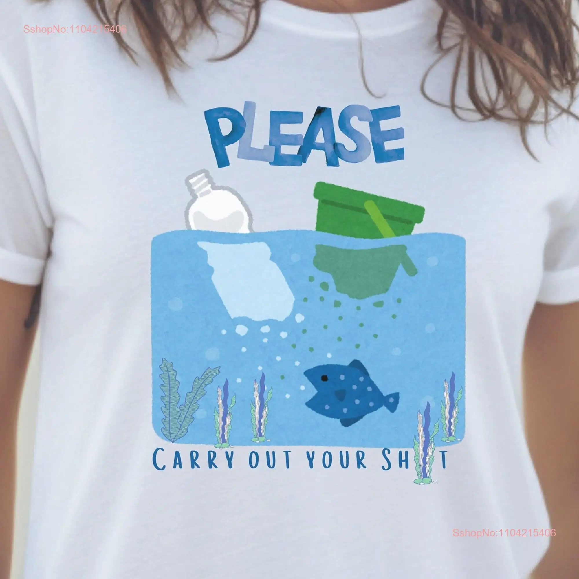 Please Carry out Trash Beach T Shirt Don't Litter for Environmentalist Keep our Oceans Clean Anti Littering