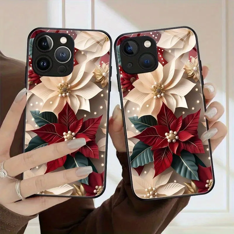 

Oil Painting Frowers Pattern Tempered Glass Phone Case For iPhone 11 12 13 14 15 16 17 Pro Max 17 Air 16E 7 8 Plus XR XS X Cover