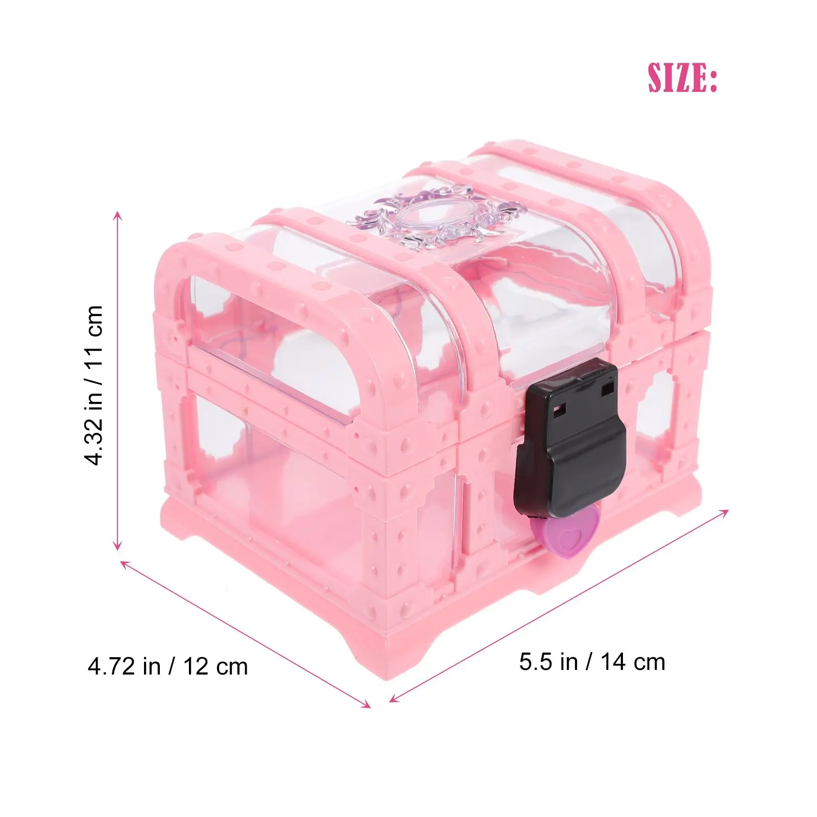 ABS Jewelry Box with Lock Durable for Long Time Simple Elegant Multi-functional Organizer Case Storage Travel Useful