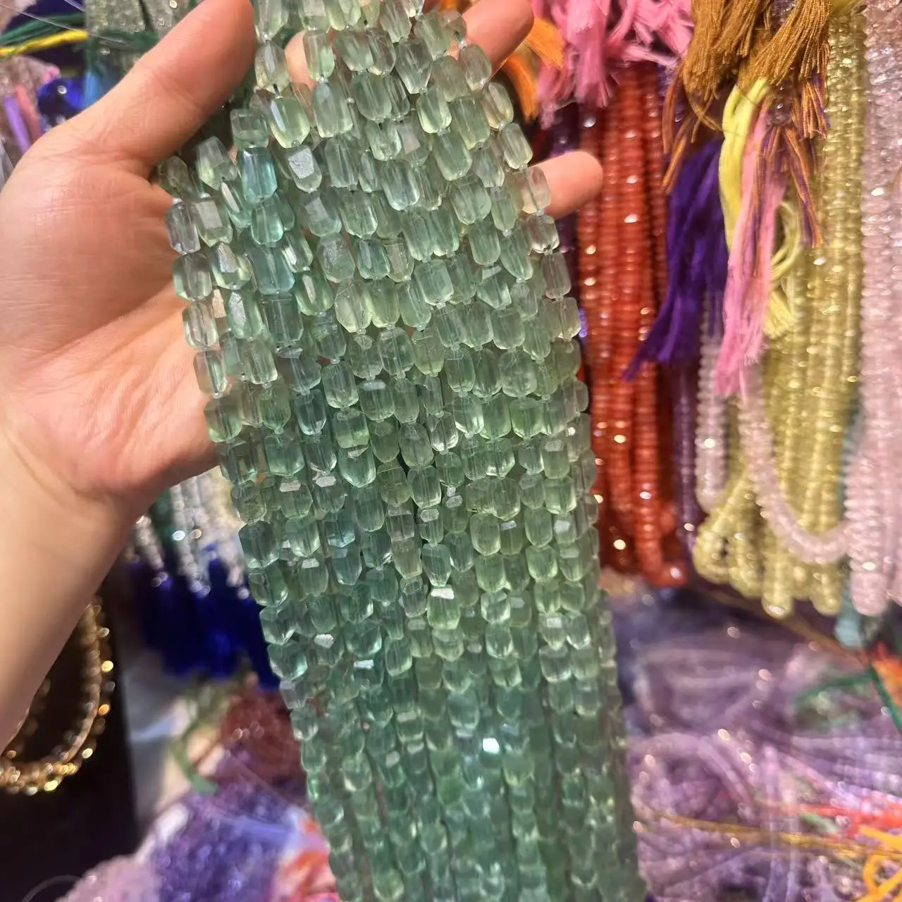 

AAA Natural Green Fluorite Irregular Energy Beads 7x9mm 38cm DIY Necklace Bracelet Jewelry Making Gemstone For Women Accessories