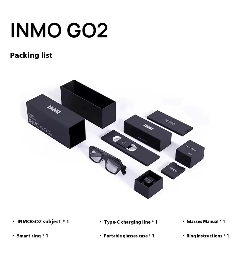 INMO GO 2 نظارات ذكية للترجمة المتزامنة AR