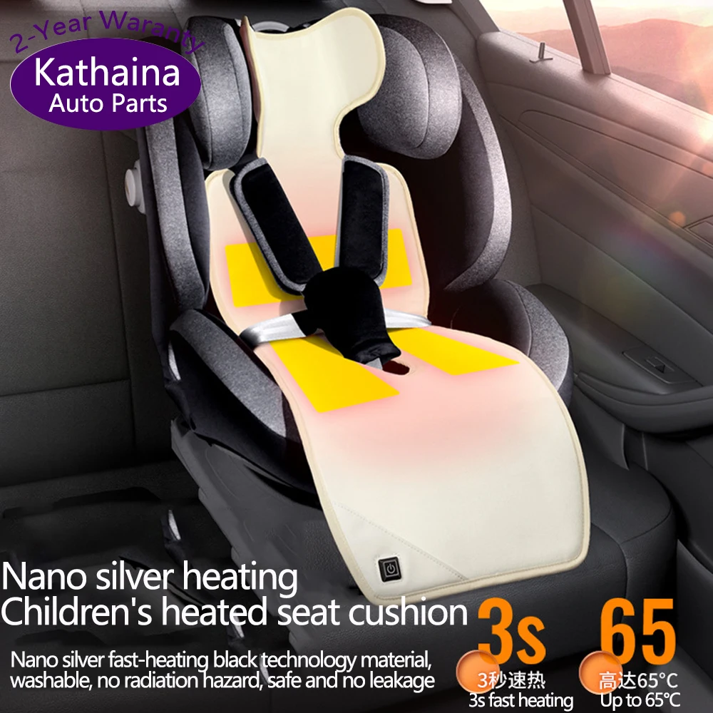 

Kathaina Auto Parts 1 pc Car seat cushion winter plush heated child seat cushion warm USB No Radiation Fast Heating 5V Graphene