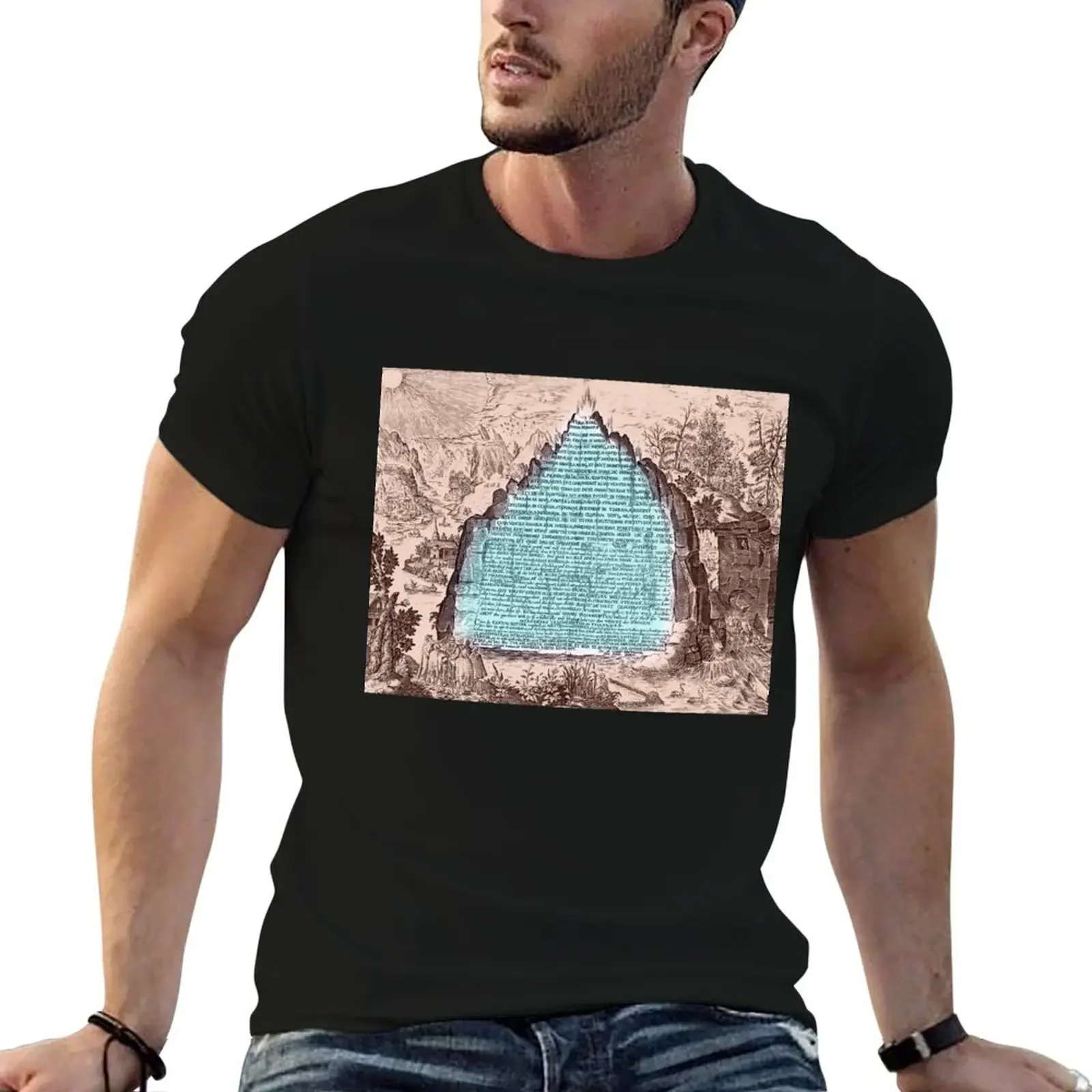 Emerald Tablet - Monument to Mankind T-Shirt rapper graphic tees kawaii clothes summer top big and tall t shirts for men