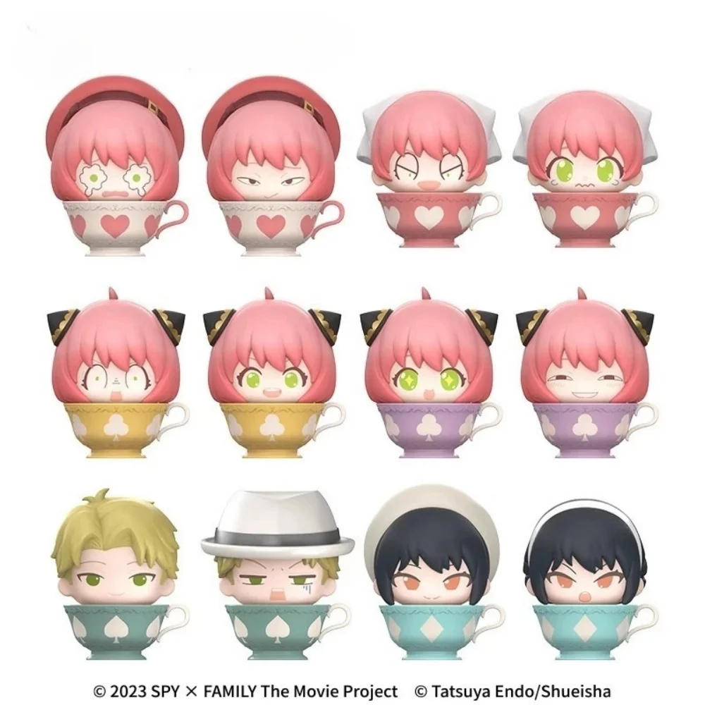 กล่องสุ่ม Spy X Family ช่วงพักดื่มชา มินิบลายด์บ็อกซ์ ตัวละคร Anya Yor Loid Forger ฟิกเกอร์แอคชั่น ของสะสม ของขวัญวันเกิดสำหรับเด็ก