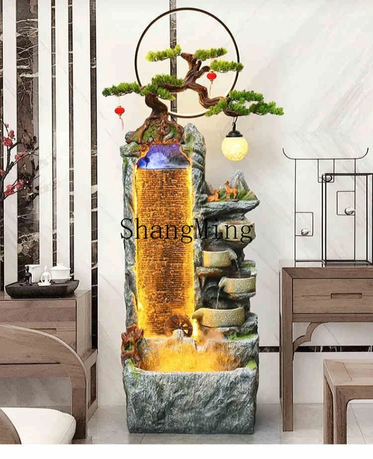 

ZYY Zen Chinese pastoral rockery flowing water ornament circulating water landscape rockery fountain courtyard garden