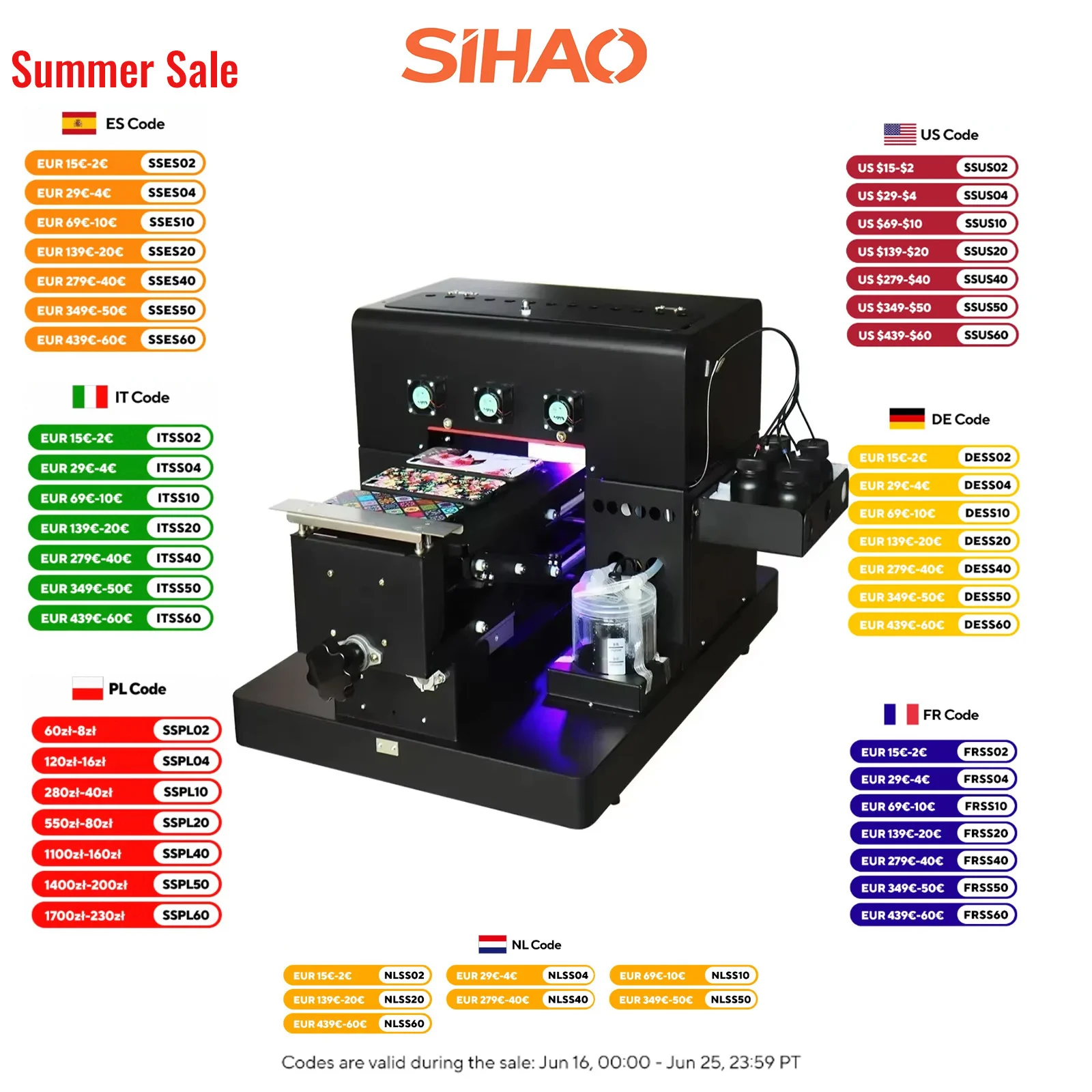 

Sihao DIY A4 УФ-принтер Обновление планшетной УФ-печатной машины с программным обеспечением ACRO RIP для корпуса телефона Металл Стекло Дерево