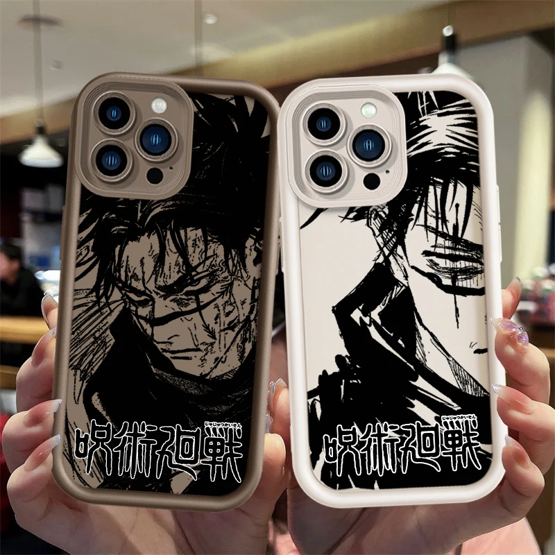 Jujutsu Kaisen Anime Choso For Apple iPhone 15 14 13 12 11 XS XR X Pro Max Plus Pro Shockproof Soft Eye Ladder Phone Case