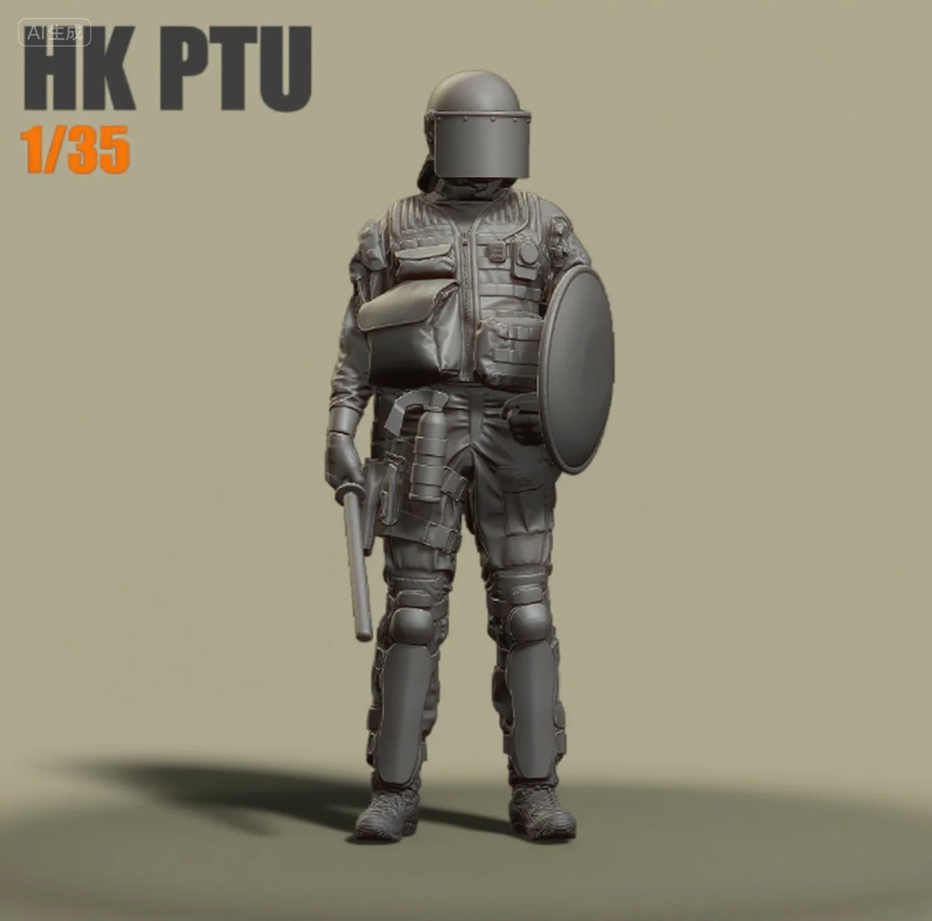 

WNGG Оригинальный солдат из смолы 1/35, Гонконгская полиция, маскарадное издание, самостоятельная сборка и раскраска (печать 3D) A4-5