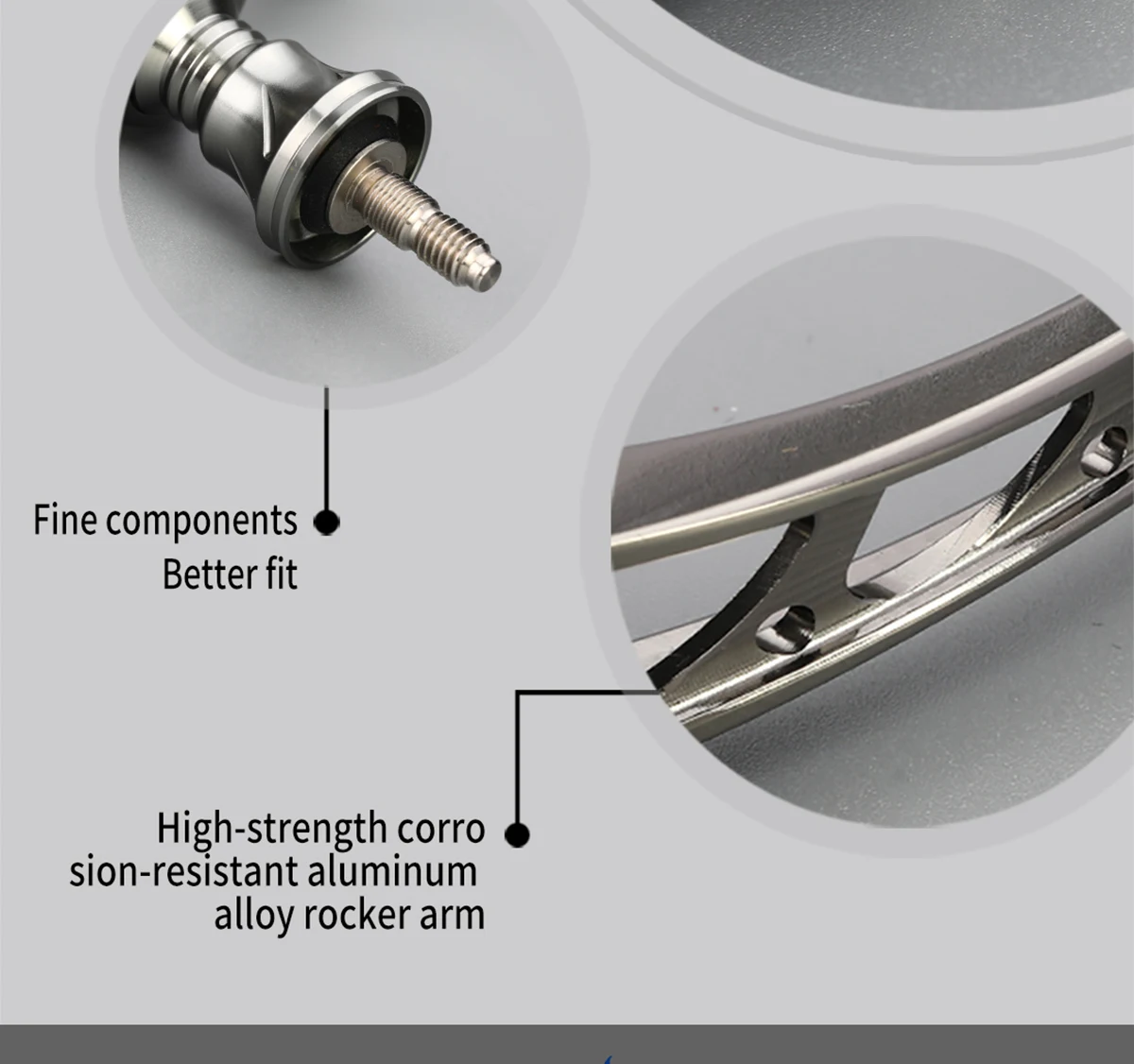 Verstellbare Doppelhebelarme für Spinnrollen – Achsabstand 80/98 mm, Knopfdurchmesser 20 mm | Passend für Daiwa & Shimano Rollen-Modifizierungsteile – Detail 6