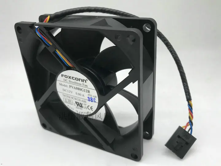 Free shipping FOXCONN 8025 PVA080G12R 12V 0.80A 79CFM 9CWCH-A00 server fan