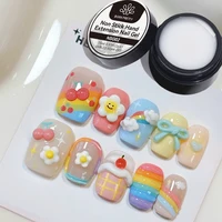 BORN PRETTY-Gel de extensión de manos antiadherente, color blanco lechoso, acrílico transparente, tallado de construcción, flor, barniz artístico para uñas, escultura 3D, 15ml