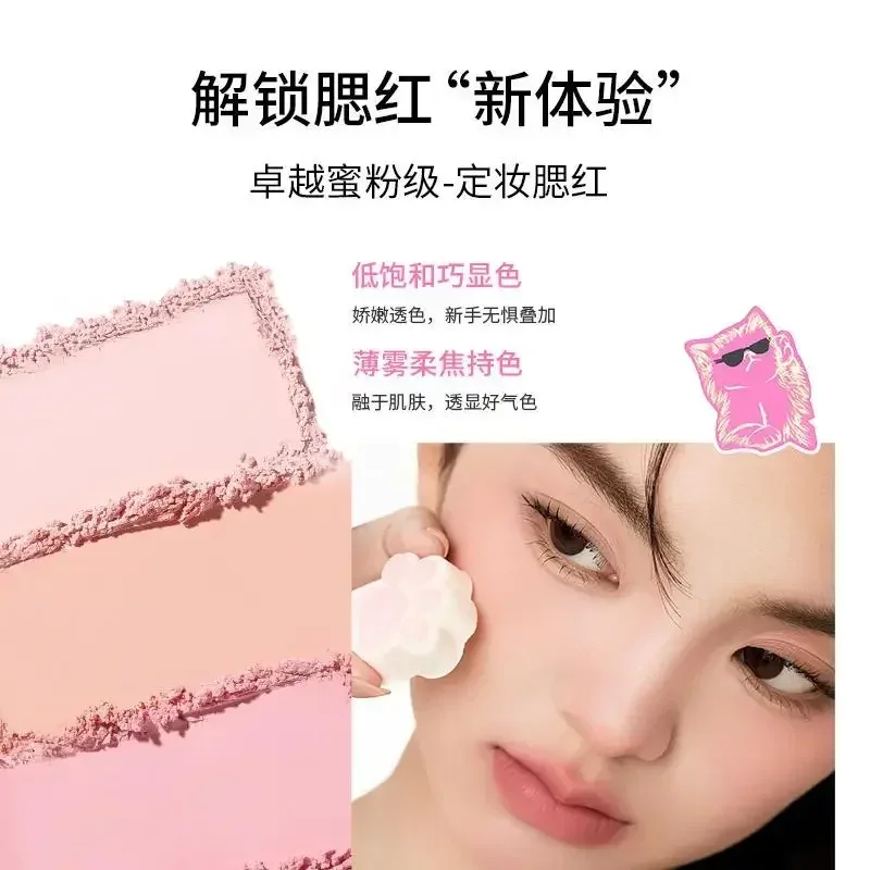 NEIYOU Embossed Blush Peach Pink Coral Tint Relief Blush Palette Brown Cheek Contour Rouge Long-lasting Easy To Wear Face Makeup