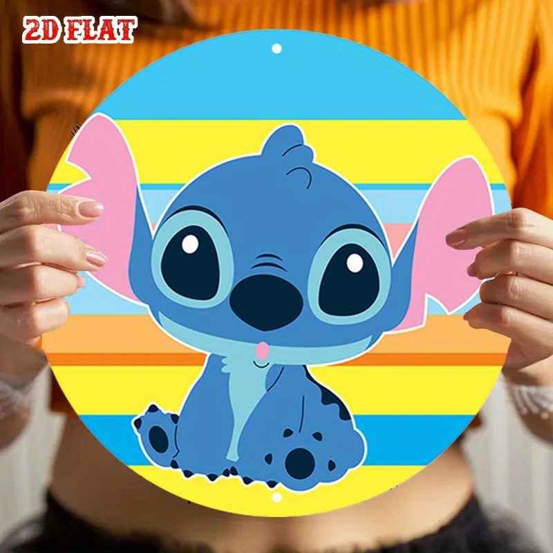 2D شقة 1 قطعة ليلو الفن غرزة الألومنيوم معدن القصدير تسجيل ، مانغا جولة الألومنيوم تسجيل ، غرزة جولة الألومنيوم علامة - شعبية ريفي ميت #6