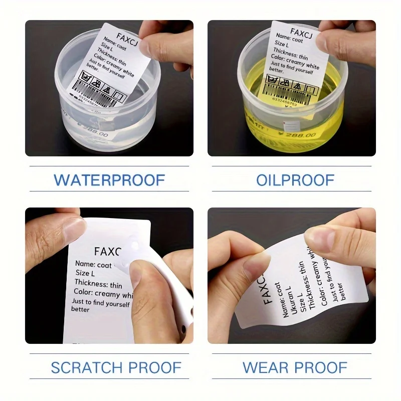 3/5/10 NiiMBOT papel de etiquetas blanco rollos autoadhesivos impermeables para Mini impresora de etiquetas B1 B21 etiqueta de precio fabricante de oficina impresión UV