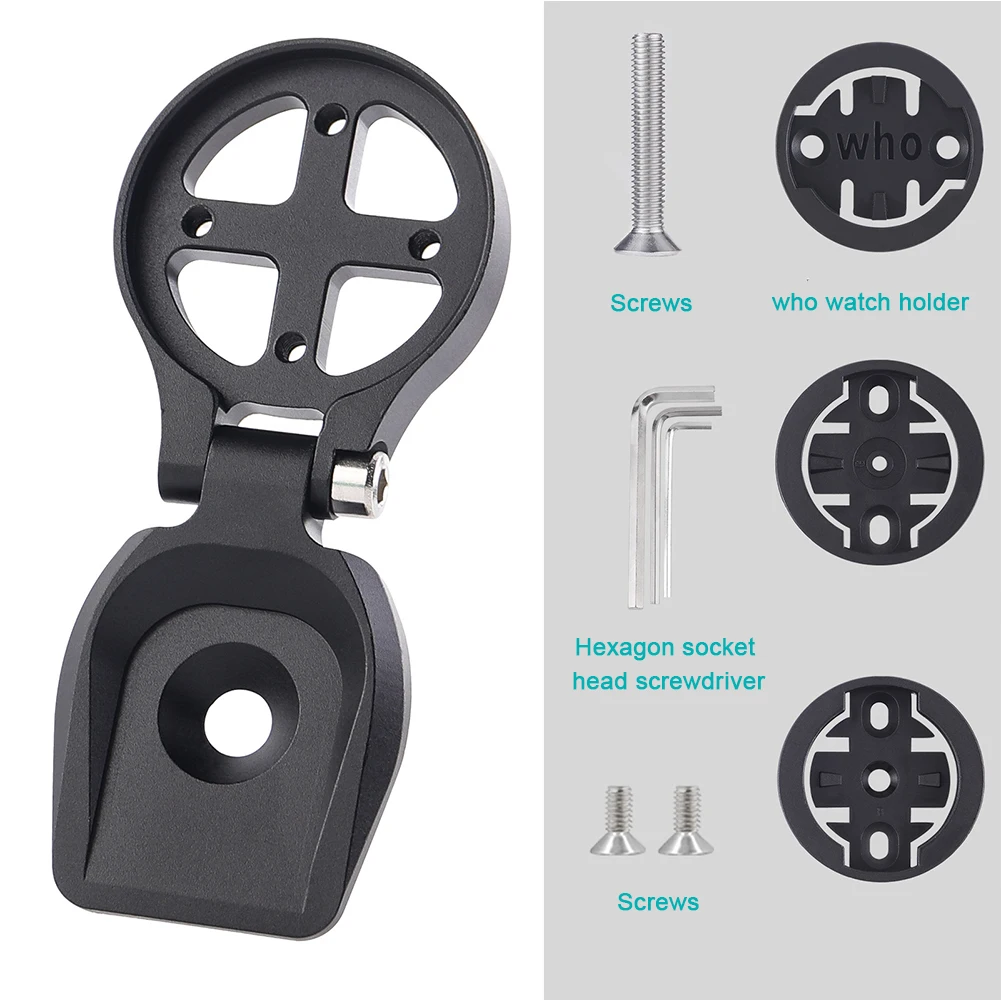 Bicycle Computer Mount Aluminum Alloy Bicycle Computer Stem Mount Holder Speedometer Support Stand for Garmin/Bryton/Wahoo