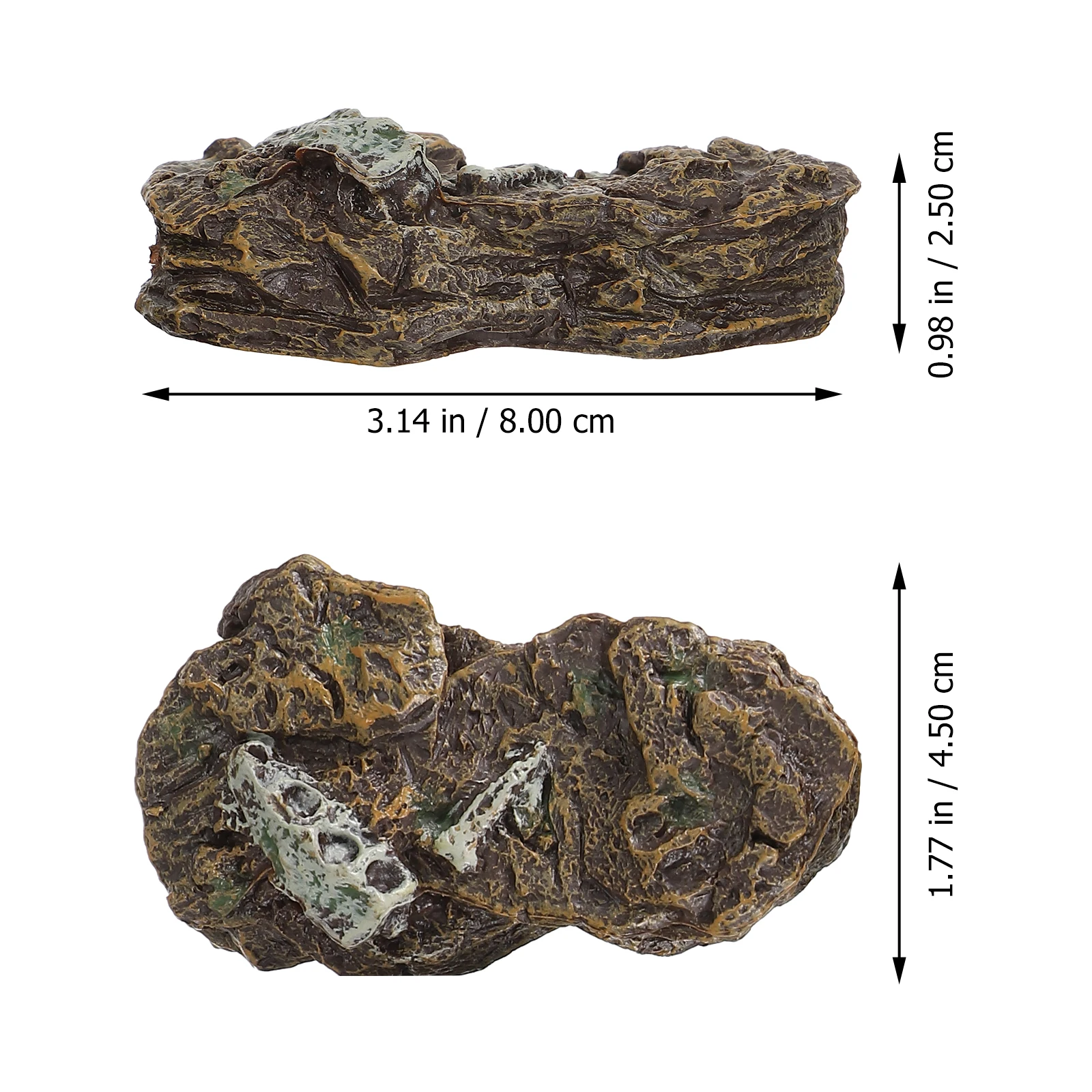 

4pcs Miniature Decorative Rocks Simulation Stones Ornament Durable PVC Material Fairy Garden Crafts Bonsai Sand Table Scene