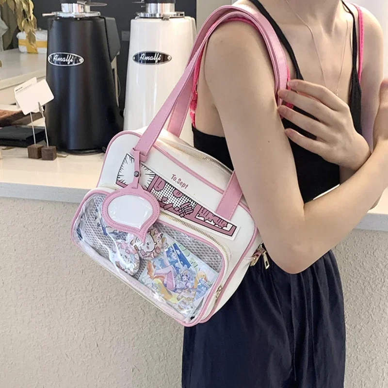 Japanese Comic Tote JK High School Girls Shoulder Bag Small PU Itabag Women College Student Crossbody Bags Ita Bag with Insert view 4