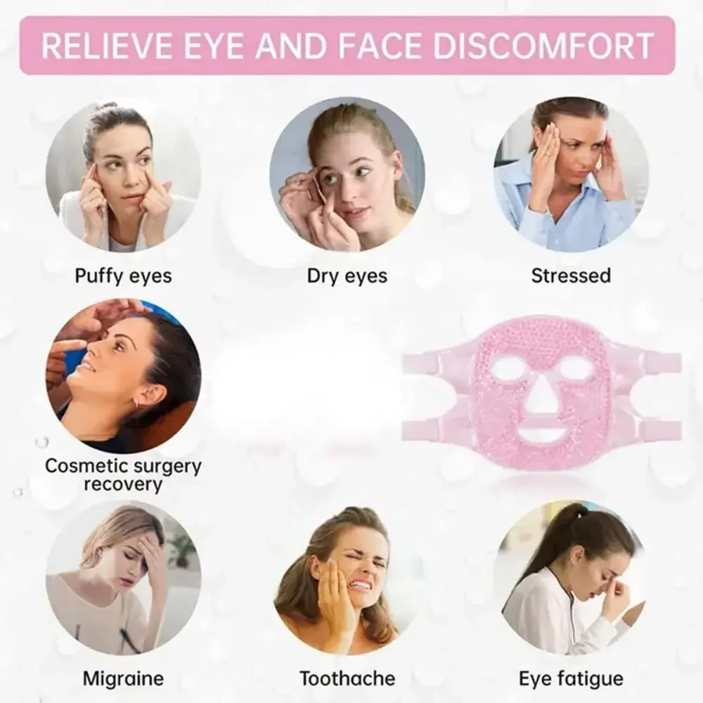 1pc 풀 페이스 마사지 얼음 압축은 반복적으로 사용할 수 있습니다.