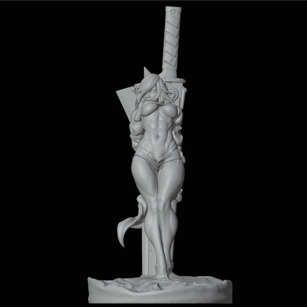 Ramlethal Soldado NSFW 3D Imprimir Resina Toy Kit, Gk estatueta sem pintura, FuTA DIY, estátua desmontada, Figuras Modelo Brinquedos, 1:24