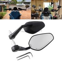 2pcs Adjustable Black Motorcycle Handlebar Rearview Mirror Rear View Reflector For Scooter Dirt Bike Quad Bike Snowmobile ATV