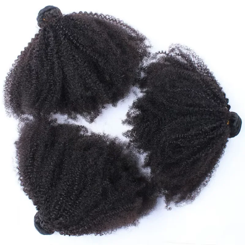 

8-30 Inch Afro Kinky Curly Bulk Human Hair Extensions Braids Double Drawn Raw Indian Virgin Hair Cheap 100% Bulk Human Bundles