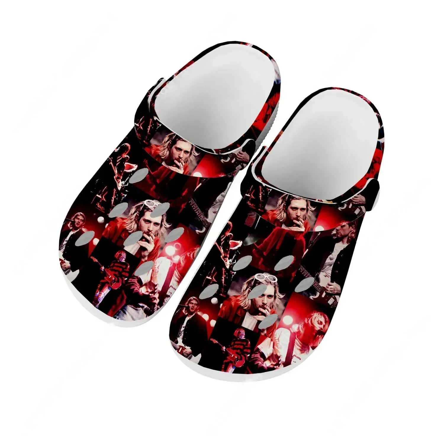 

Kurt Cobain Water Shoes Mens Womens Comfortable Fashion Home Garden Clogs Customizd Sandals Beach Breathable Hole Slippers