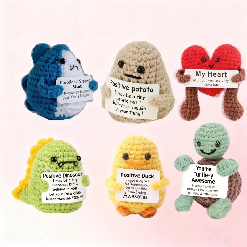 1pcs Hand Knit Doll Positive E - Home Decor Emoji ulasan dan harga