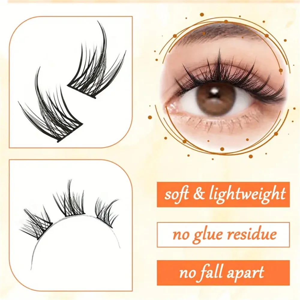 100 Cluster Wimpern, DIY Cat Eye segmentierte Wimpern Cluster flauschige natürliche weiche Faux Nerz falsche Wimpern, einzelne Wimpern