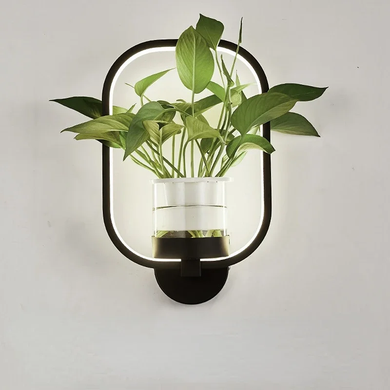 

Modern Plant Wall Lamp Bedroom Bed Living Room Background Wall Flowers Plant Balcony Bathroom Mirror Front Decorative Lamp