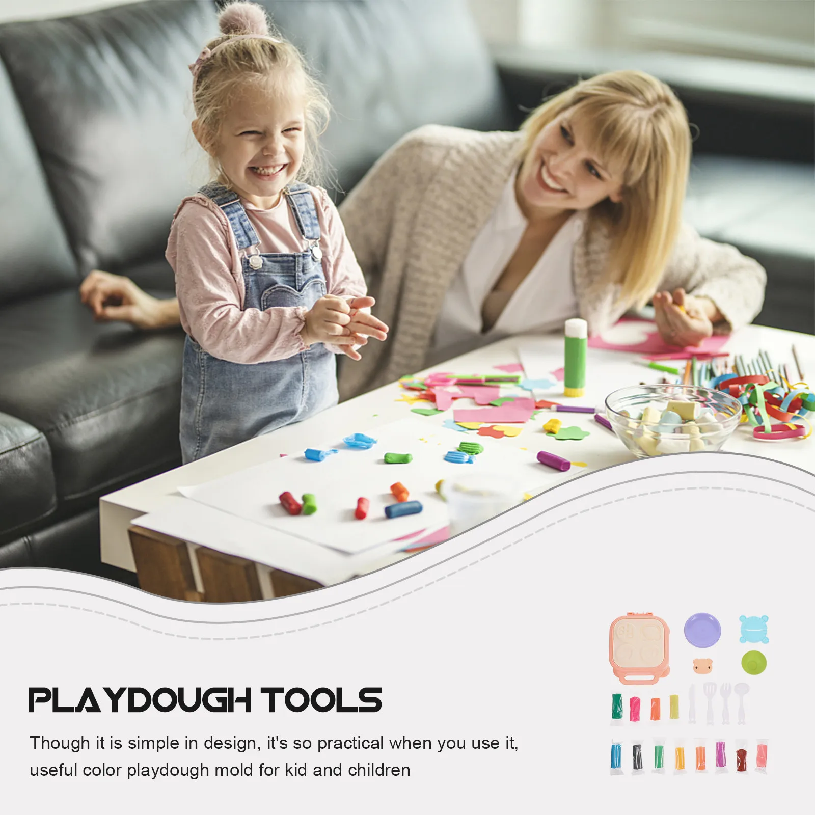 

Набор из 1 цветного пластикового формочного набора для лепки из глины для детей, гладкие, антипригарные, безопасные, развивающие инструменты для занятий в классе