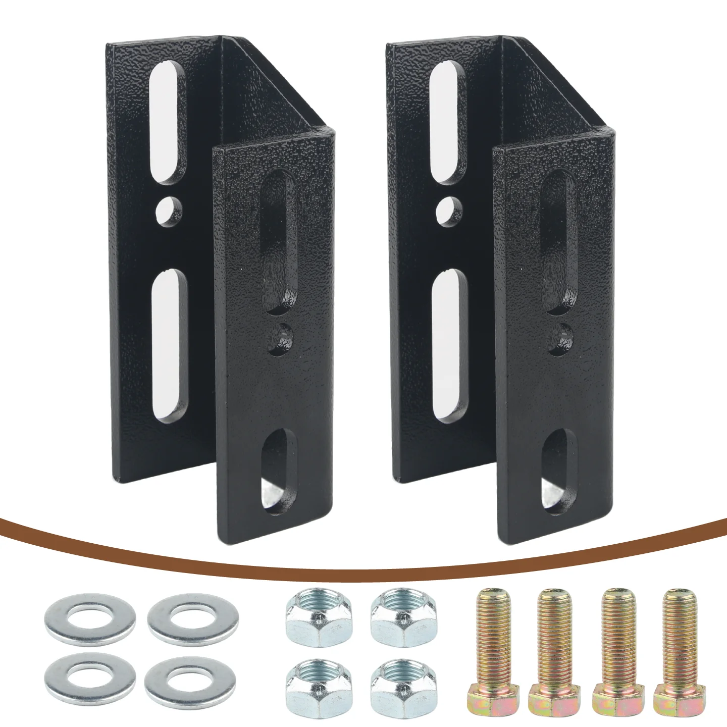 Front Sway Bar Drop Brackets For 1967-1987 Chevy GMC C10 K10 Trucks, Black Steel Suspension Mounting Brackets