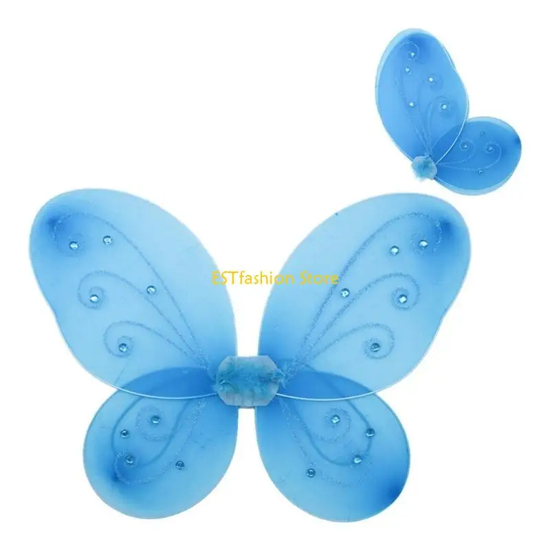 Y5GC Cánh Bướm Đôi Cánh Thiên Thần Dễ Thương Linh Hoạt Hóa Trang-Dán Kim Cương Giả-Cánh Cổ Tích Cánh Công Chúa Cho Tiệc