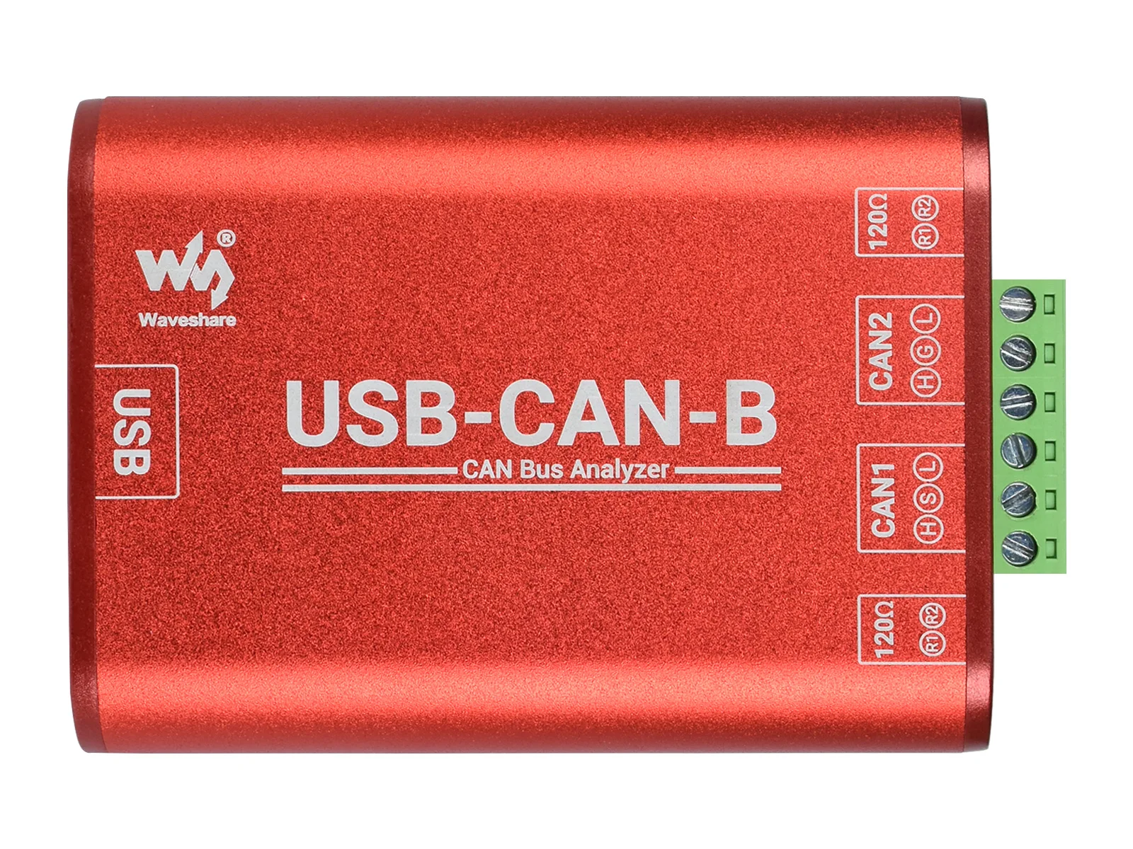 USB-CAN-B Waveshare Industrial Isolation USB to CAN Adapter Dual-Channel CAN Analyzer Supports Windows and Linux Systems