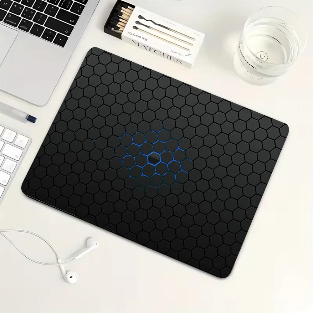 Black blue tech texture Small Mouse Pad Rubber Gaming Mouse Pad Mechanical Keyboard Mat PC Gaming Accessories Computer Desk Pad