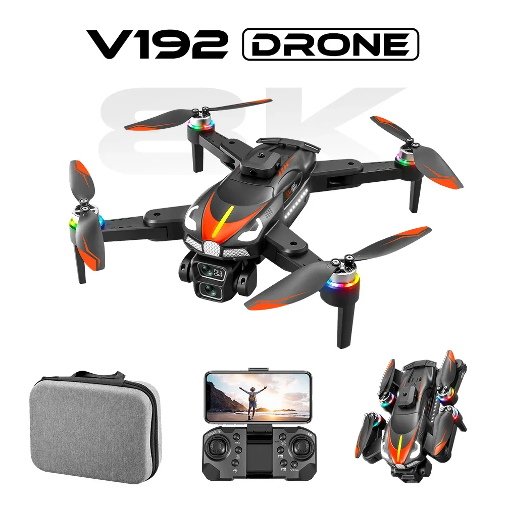 

V192 brushless obstacle avoidance drone 8K HD dual camera aerial photography optical flow positioning remote control toy