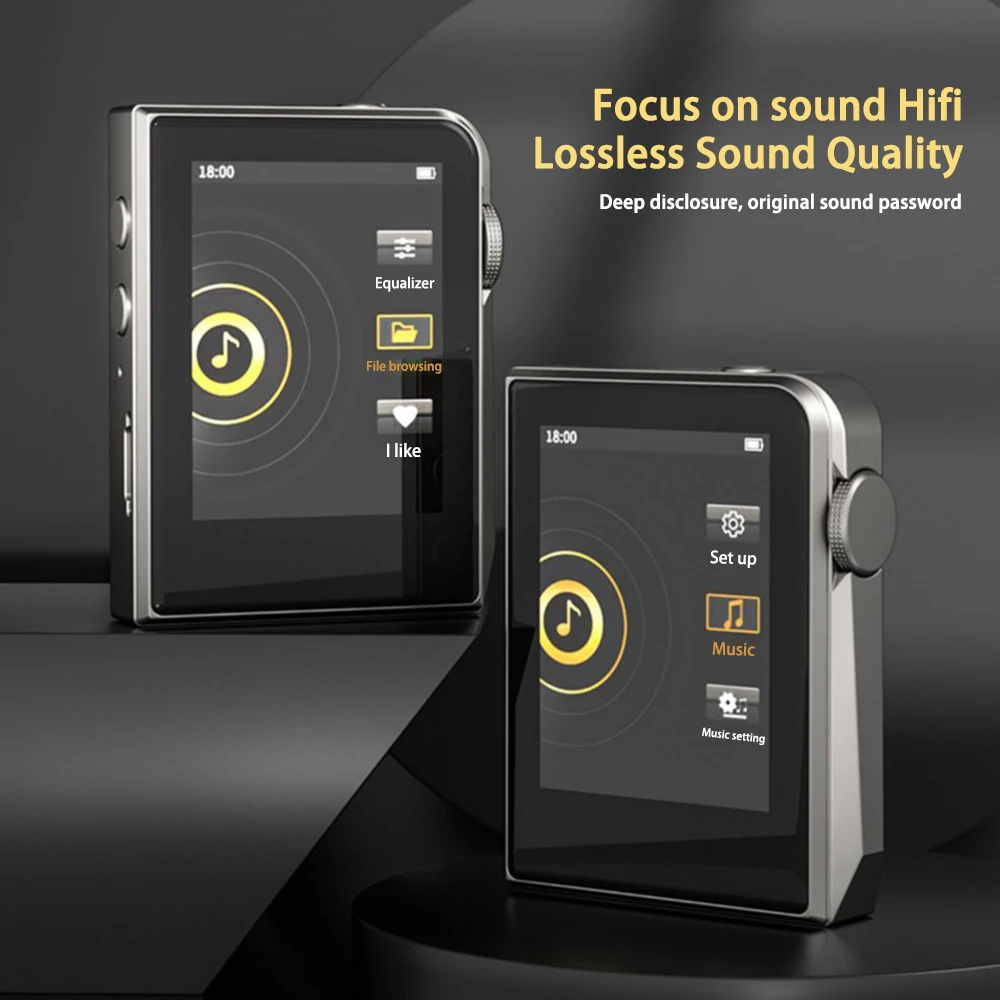 2023 NEW HiFi Bluetooth Music MP3 Player Portable Hi-Res Digital Audio DSD256 Lossless Metal Walkman MP3 Player With Equalizer