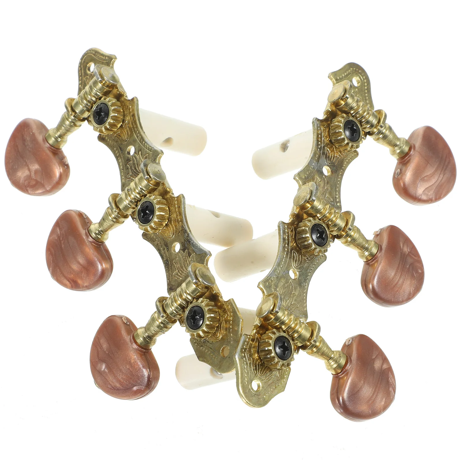 

2 Rows Guitar Peg Tuners Strong Metal Folk Electric Guitar Tuning Keys Accessories for Accurate String Adjustment