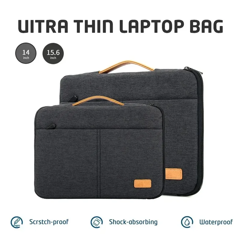 

Laptop Sleeve Handbag Case Waterproof Zipper Bag Portable Notebook Cover for iPad Macbook Tablet Laptop 15.6 inch Protective Bag
