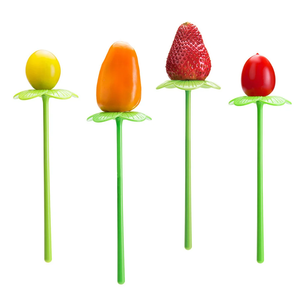 

10Pcs Flower Food Picks Fun Fruit Forks for Parties Birthdays Weddings Cupcakes DIY Cakes Picnics Bbqs Sandwiches Tapas Kebabs