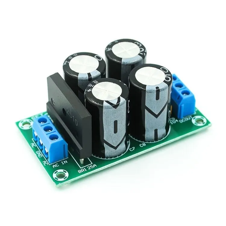 1PCS PW28 Dual Power Filter Power Amplifier Board Rectifier High Current 25A Flat Bridge Unregulated Power Supply Board DIY