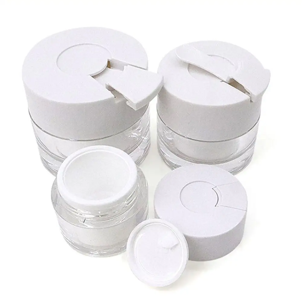 Envase cosmético de bálsamo labial de bases líquidas con cuchara oculta, botellas de crema facial, viales de loción, tarros de cosméticos, macetas de muestra
