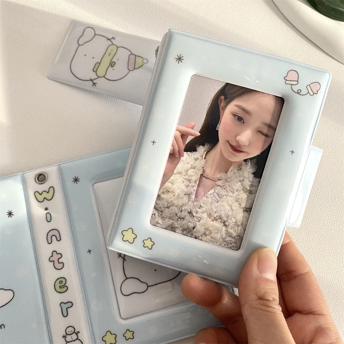 3-inch Snowman Album Photocard Binder Star Collect Book Idol Plush Photo Card Holder Photocards Album