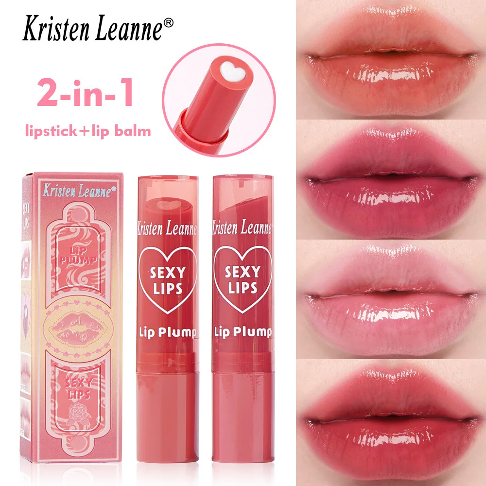 Black Tech Long-lasting Water Lock Sandwich Heart Shape Moisturizing Lip Plump Light Color Lipstick