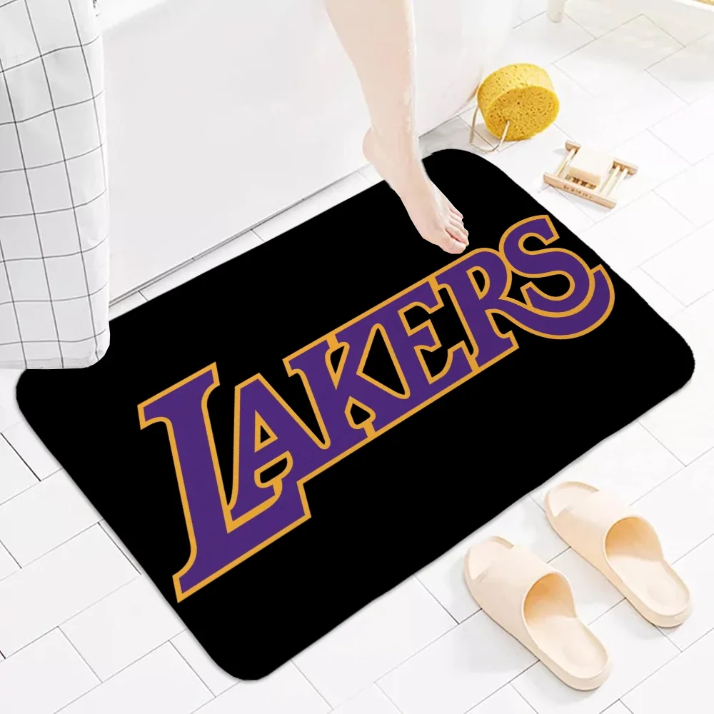 Bath Mat Rug Bathroom Foot Mat Non-slip Mat Small Floor Mats Door Mat Los Angeles S-lakers-l Carpets Rugs Carpet for Kitchen