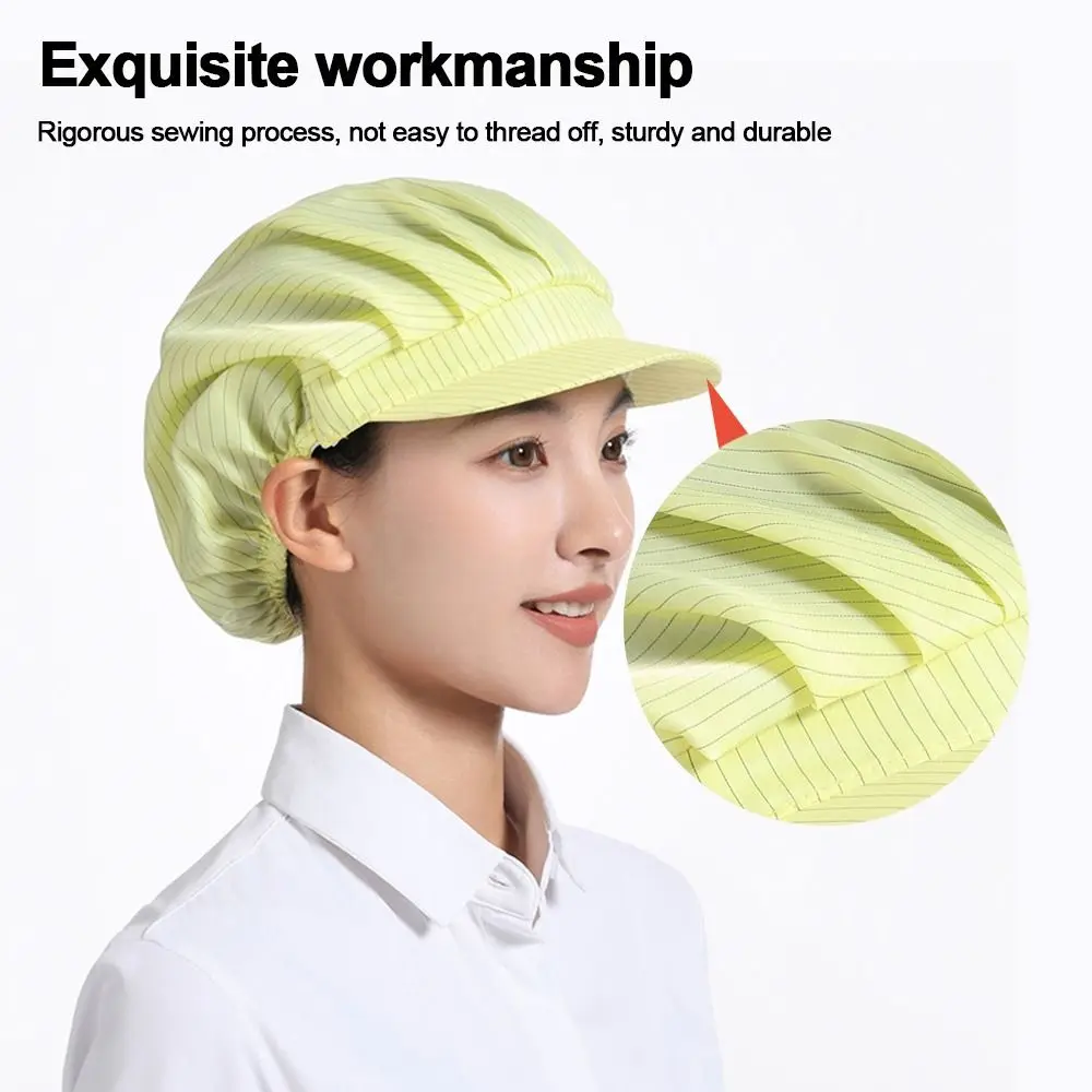 New Cotton Dust Proof Cap Lightweight Solid Color Mesh Cap Work Headband Canteen Catering